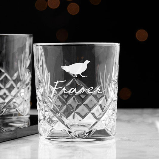 Engraved Crystal Icon Whisky Tumbler