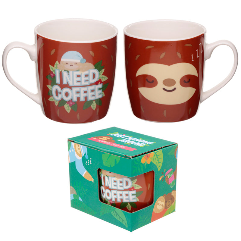 Sloth I Need Coffee Mug - Myhappymoments.co.uk