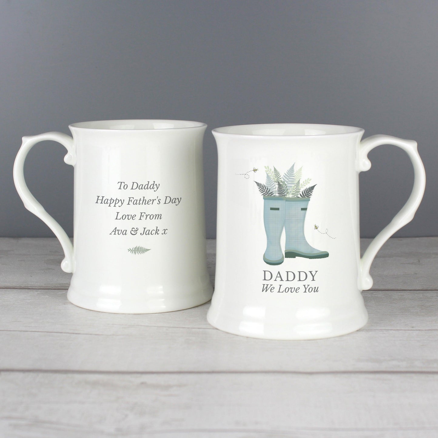 Personalised Mens Wellies 15oz Mug