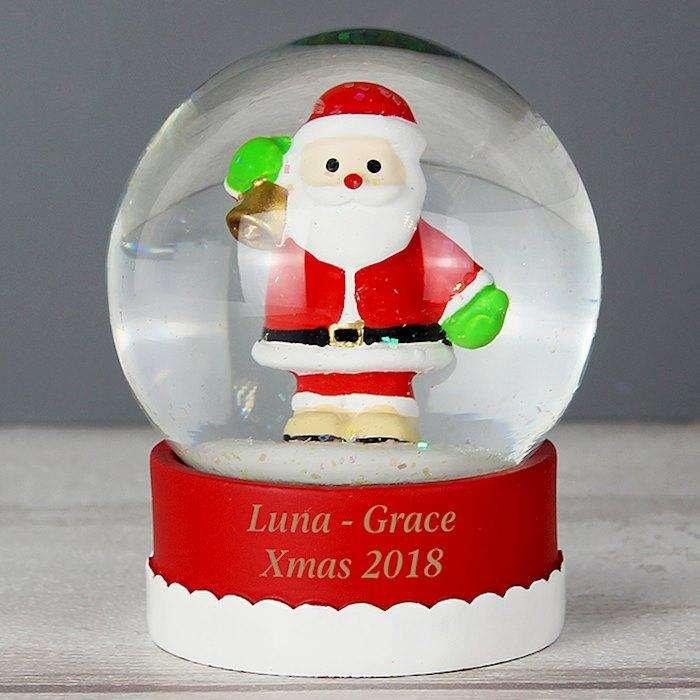 Personalised Santa Snow Globe - Myhappymoments.co.uk