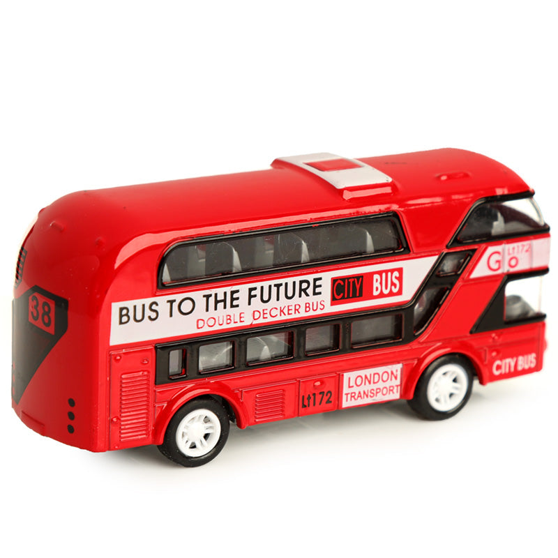 City Bus Pull Back Action Toy