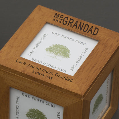 Personalised Me and Grandad Photo Keepsake Box