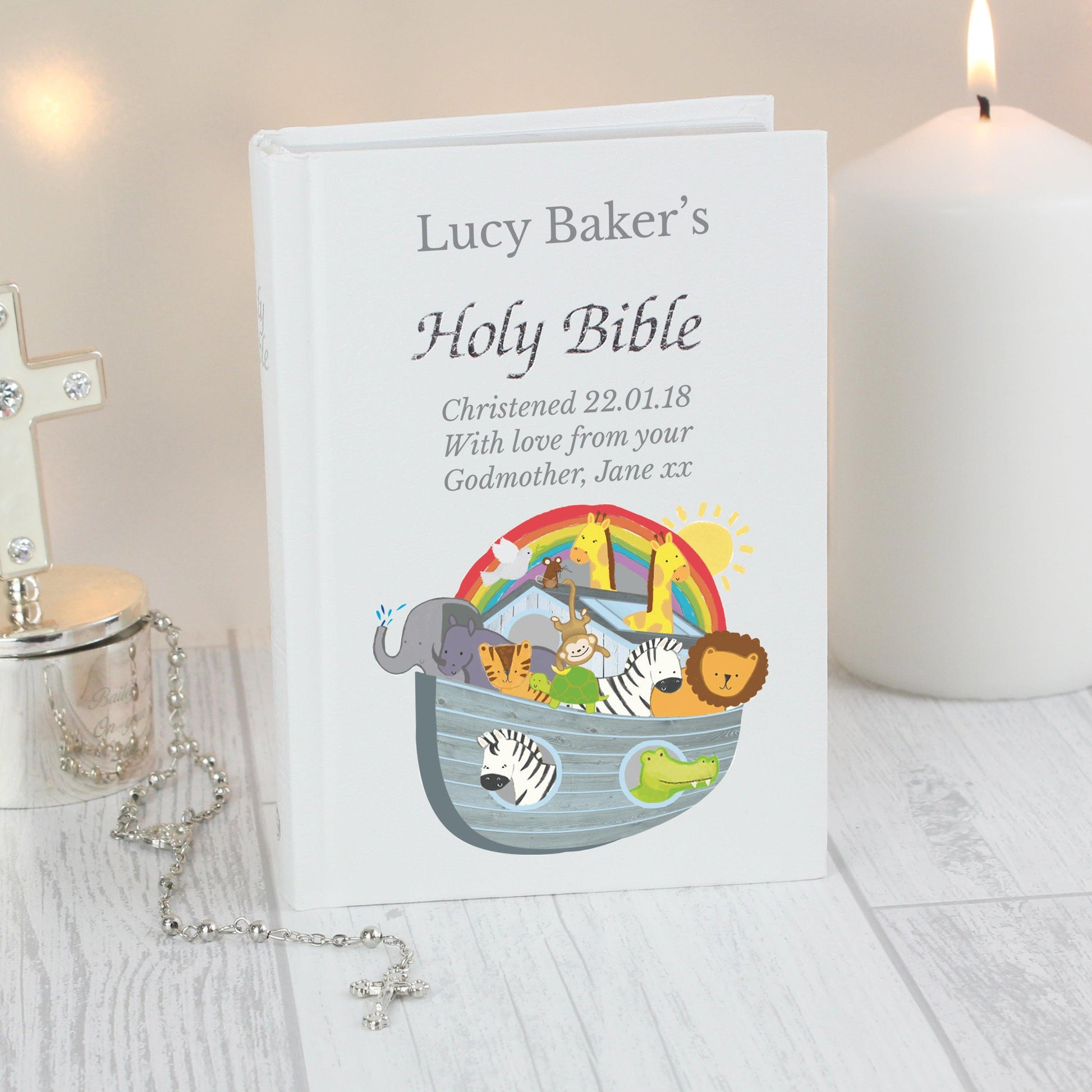 Personalised Noah's Ark Bible - Christening Gift - Holy Communion