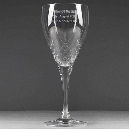 Personalised Cut Crystal Wine Glass - Myhappymoments.co.uk