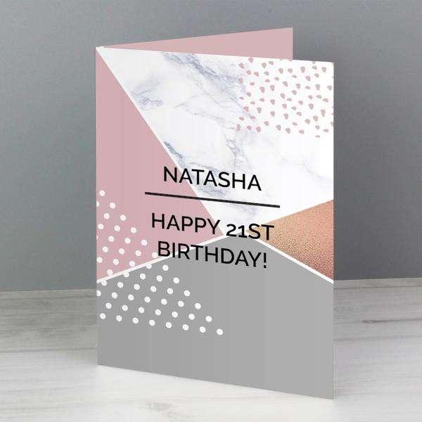 Personalised Geometric Card - Myhappymoments.co.uk