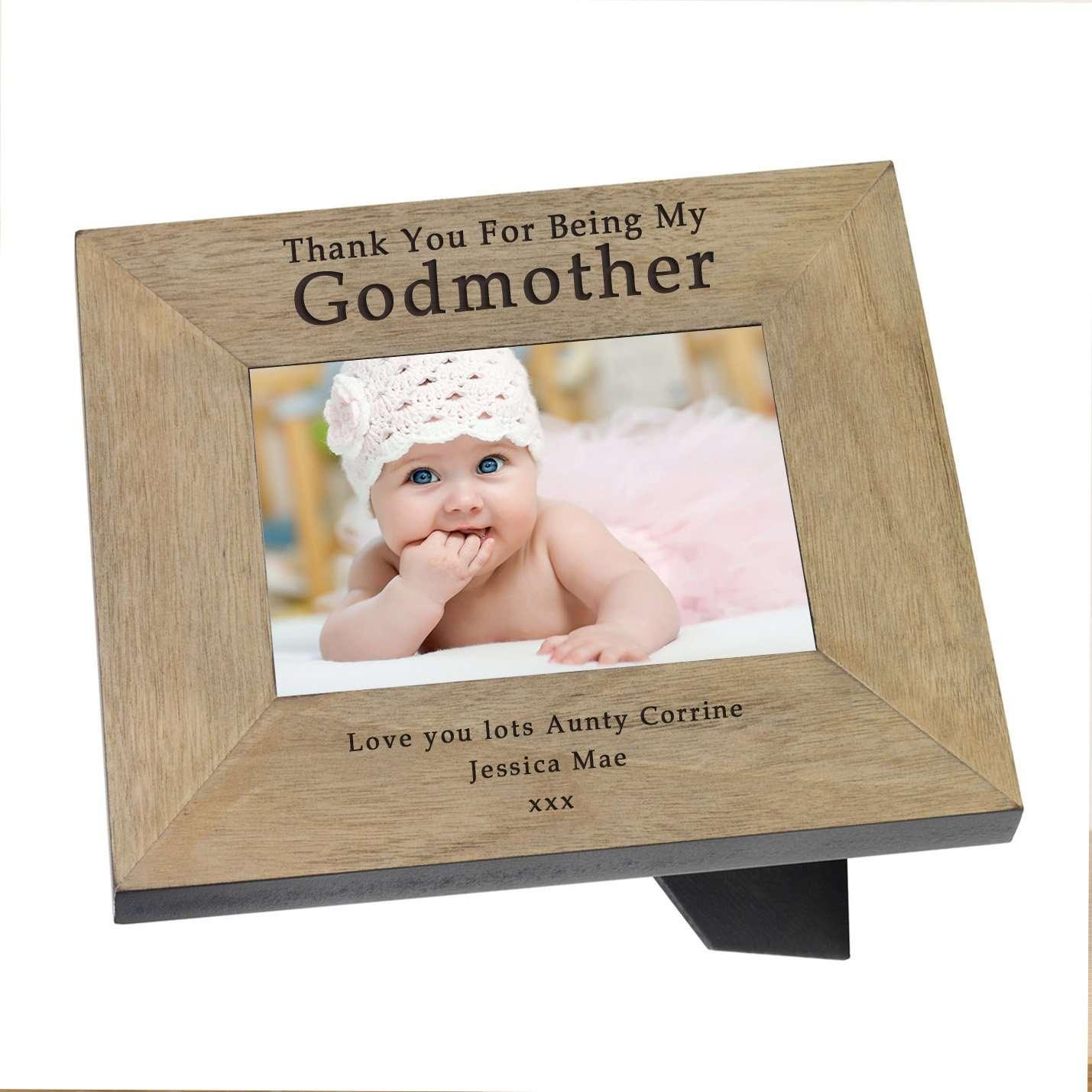 Personalised Thank You For Being My Godmother Photo Frame - Myhappymoments.co.uk