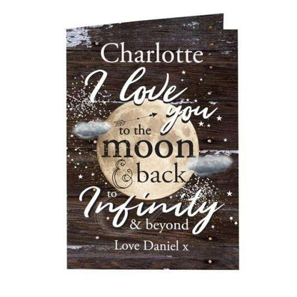 Personalised To the Moon & Infinity... Card - Myhappymoments.co.uk