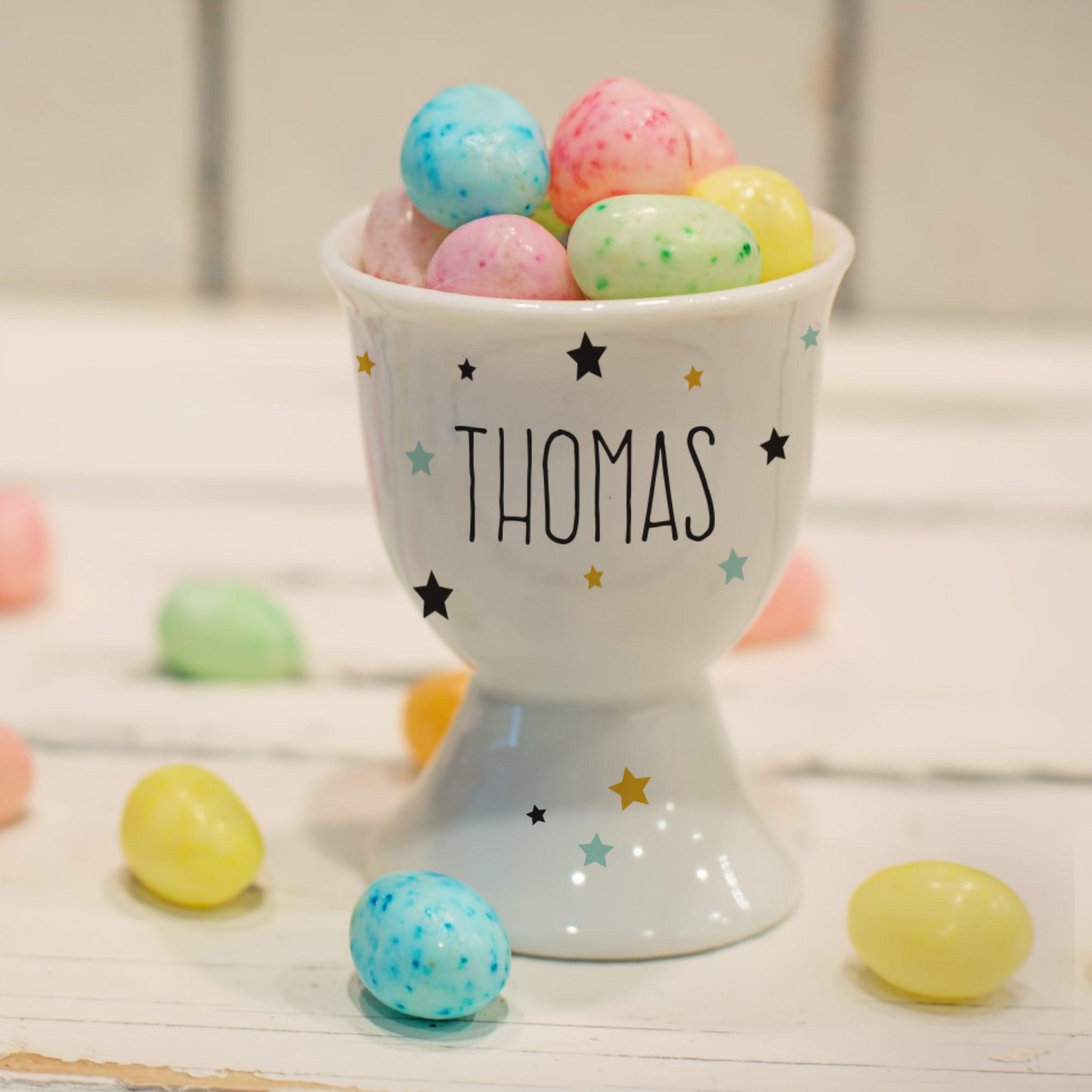 Personalised Name in Stars Egg Cup