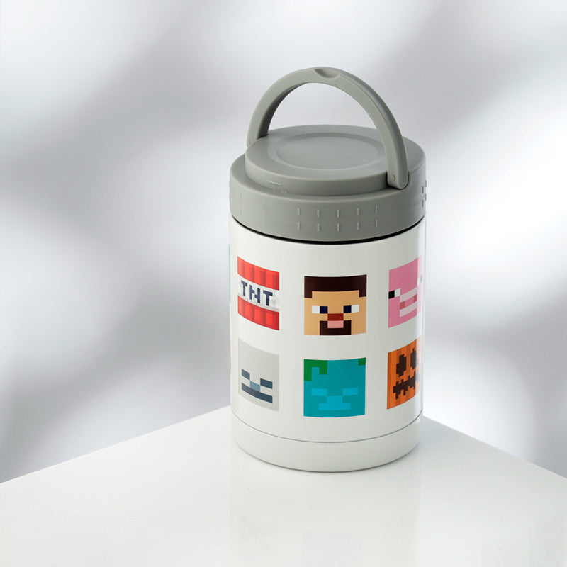 Minecraft Faces Hot & Cold Thermal Insulated Lunch Pot 500ml