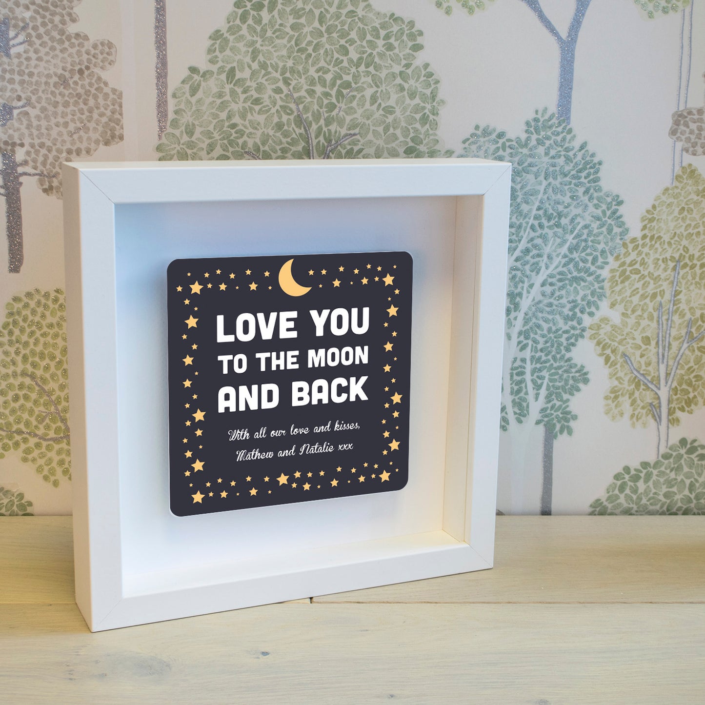 Love You To The Moon And Back Box Frame Wall Art