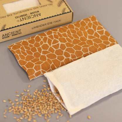 Lavender Natural Cotton and Juco Eye Pillow in Gift Box - Madagascar Giraffe