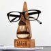 Personalised Wooden Nose-Shaped Glasses Holder