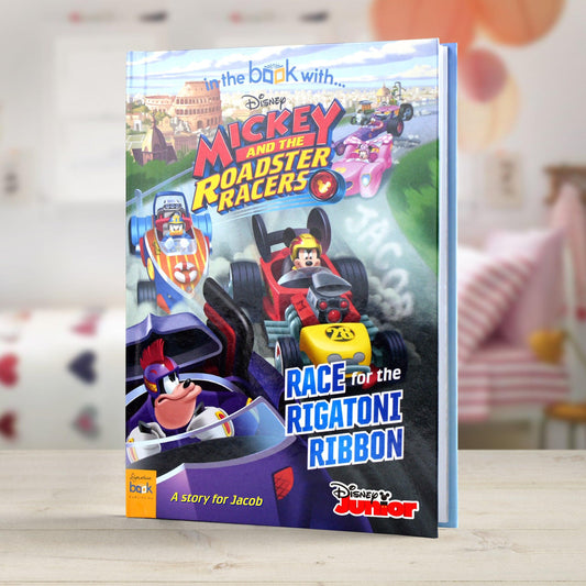 Personalised Disney Jr Mickey and the Roadster Racers Story Book