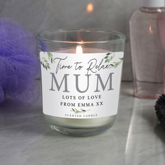 Personalised Botanical Scented Jar Candle