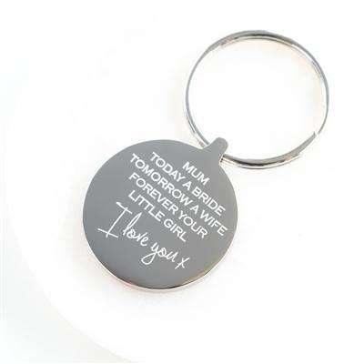 Personalised Mum Wedding Keyring - Myhappymoments.co.uk