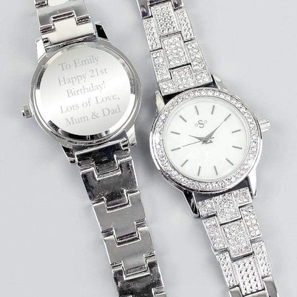 Personalised Diamante Ladies Watch - Myhappymoments.co.uk