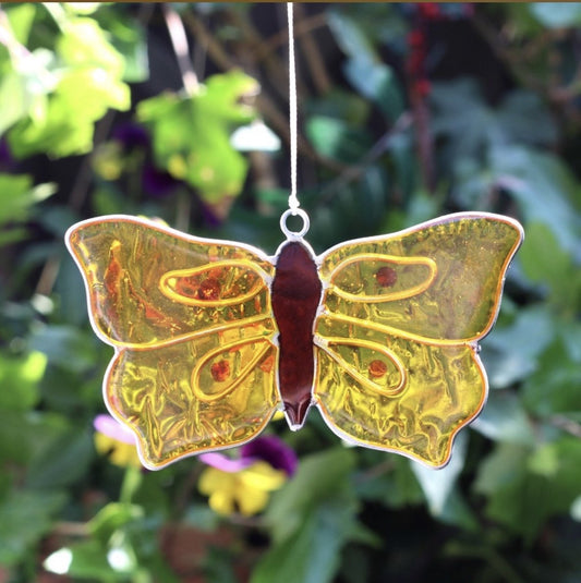 Yellow Brimstone Butterfly Suncatcher