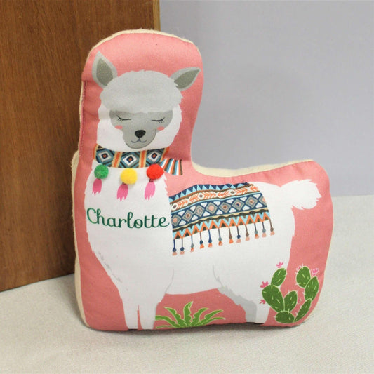 Personalised Pink Llama Doorstop - Myhappymoments.co.uk