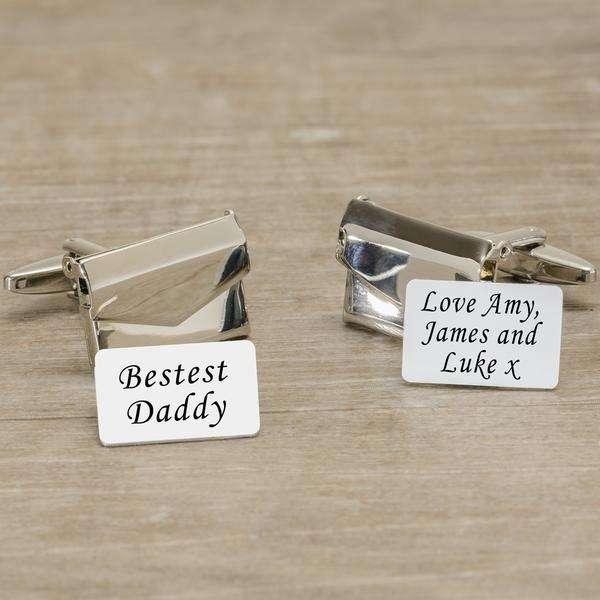 Personalised Envelope Cufflinks With Message Card - Myhappymoments.co.uk