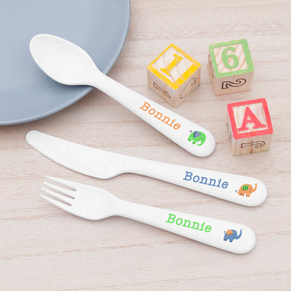 Personalised Children's Elephant Cutlery Set