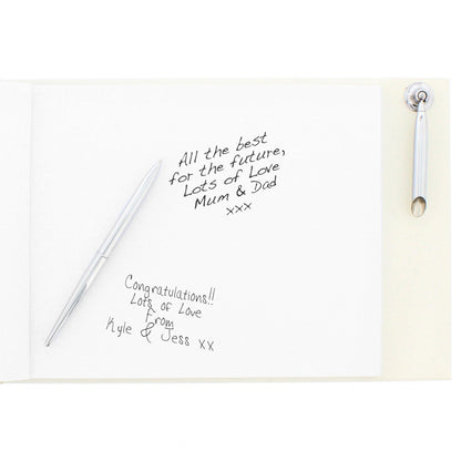 Personalised Gold Ornate Swirl Guest Book & Pen - Myhappymoments.co.uk