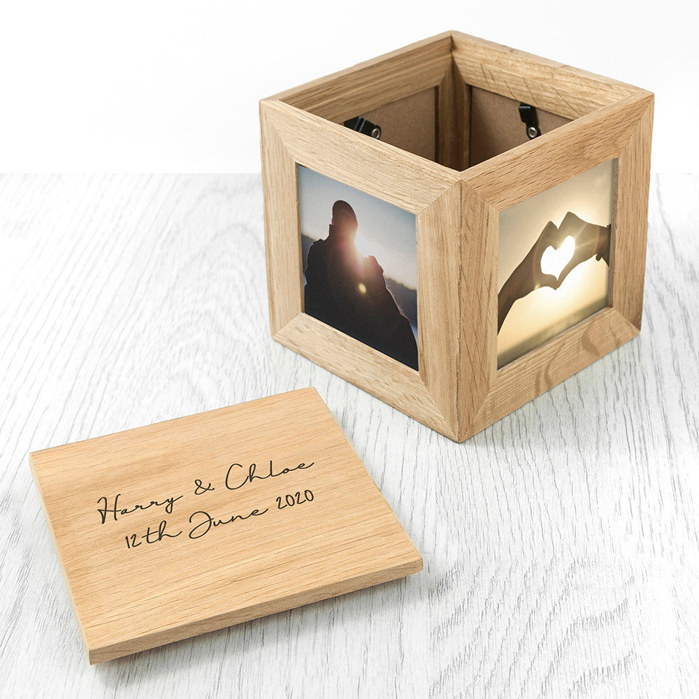 Personalised Handwriting Photo Cube | Wedding Anniversary Gift