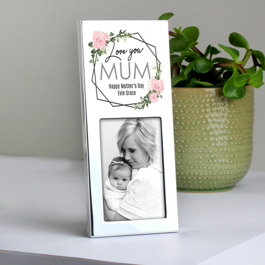 Personalised Abstract Rose Photo Frame 3x2