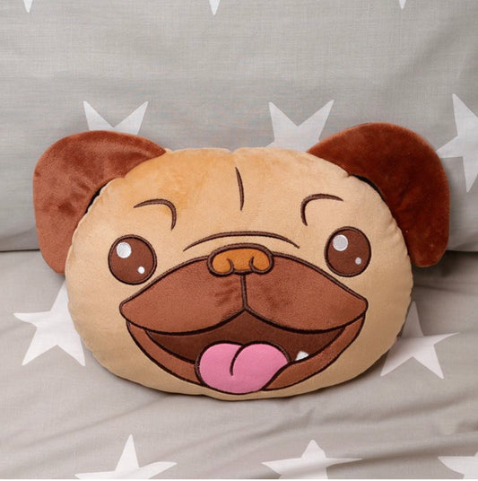 Pug Mopps Plush Cushion