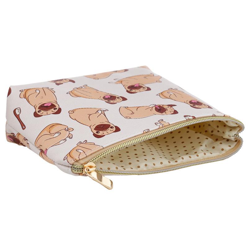 Mopps Pug Small PVC Toiletry Make Up Wash Bag