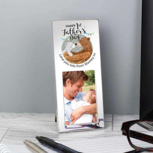 Personalised 1st Father's Day Daddy Bear Photo frame 2x3 - Myhappymoments.co.uk