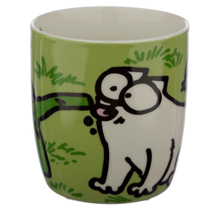 Green Simon's Cat Porcelain Mug