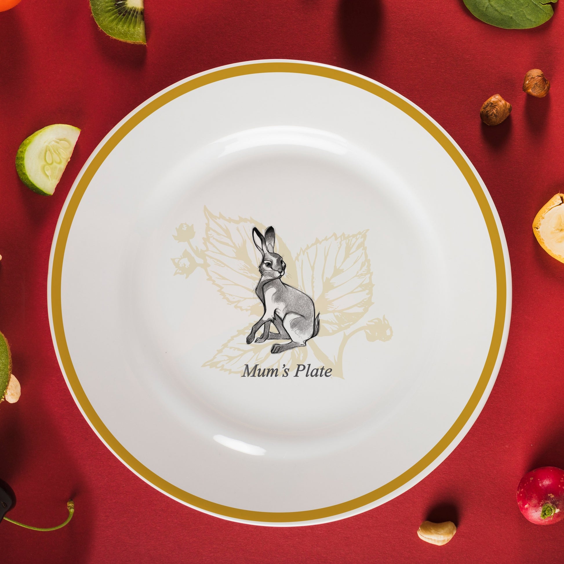 Personalised Watership Down Clover Rimmed Plate 8" - Myhappymoments.co.uk