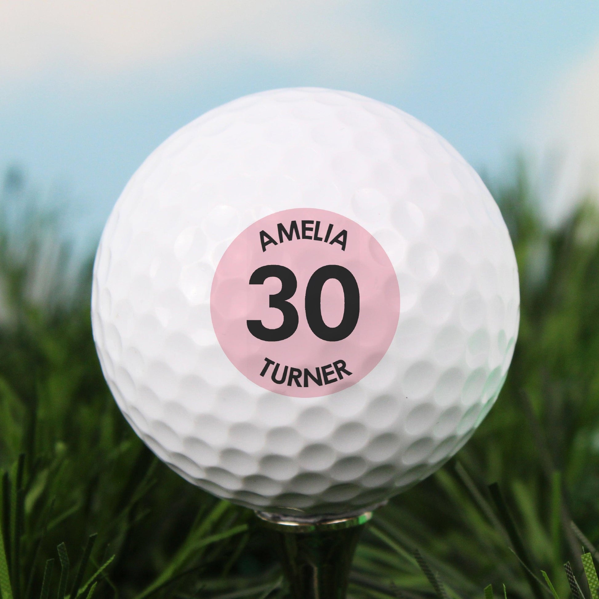 Personalised Pink Age Golf Ball