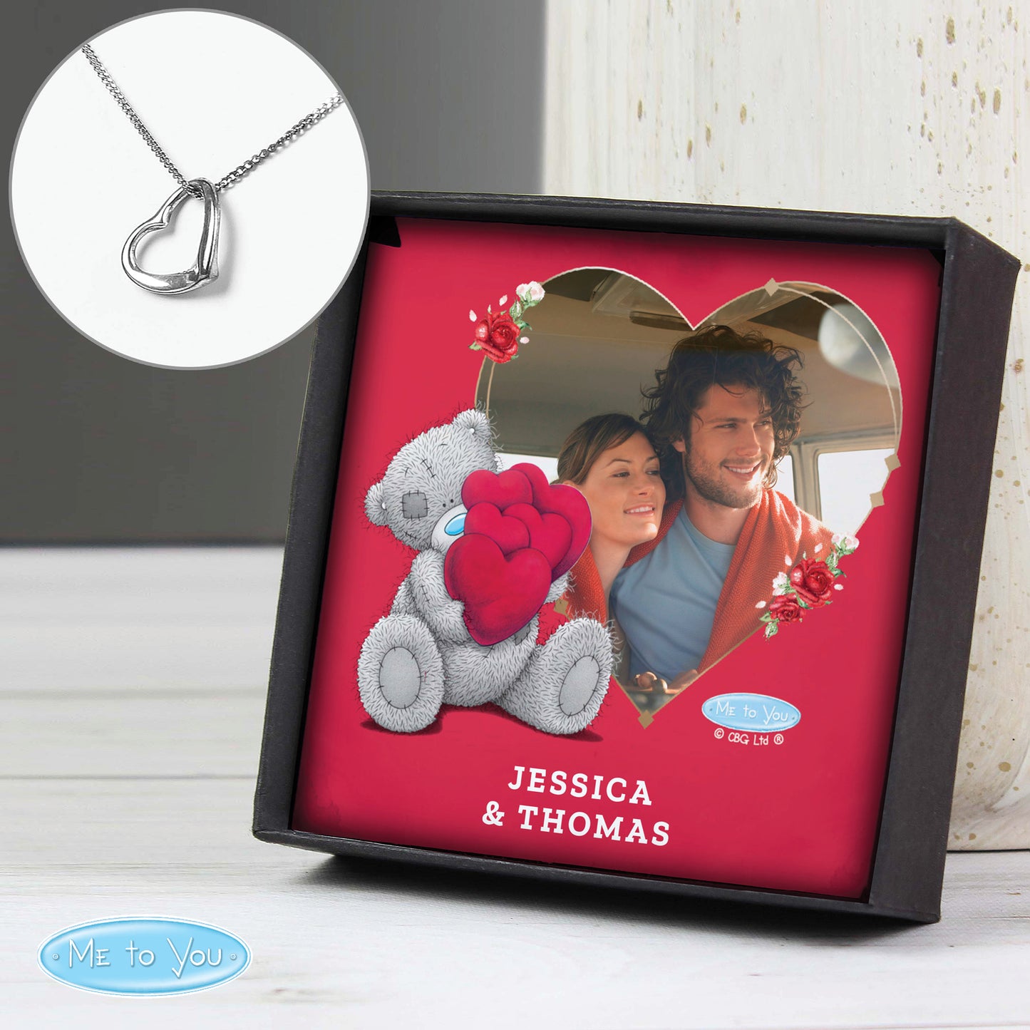 Personalised Me To You Photo Upload Necklace and Box