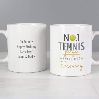 Personalised No.1 Tennis Player Mug - Myhappymoments.co.uk