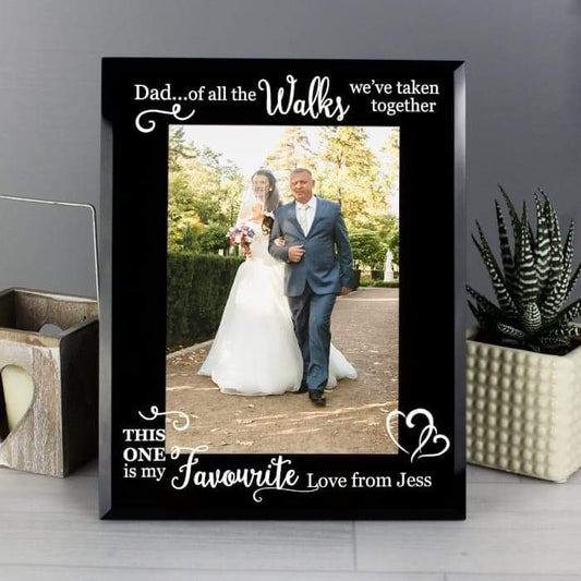 Personalised Dad Of All The Walks We’ve Taken Glass Photo Frame - Myhappymoments.co.uk