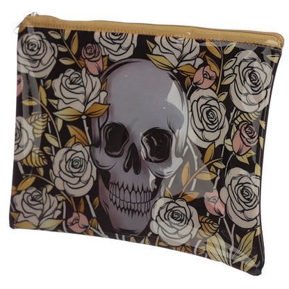 Skulls and Roses Clear Toiletry Bag / Make-Up Pouch - Myhappymoments.co.uk