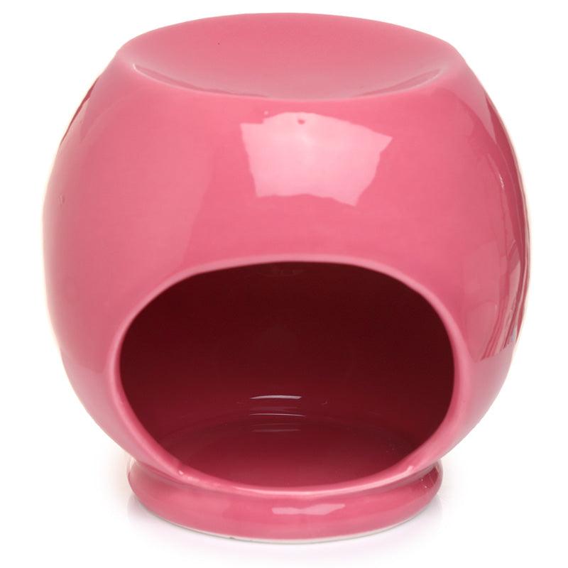 Ceramic Japanese Daruma Oil Burner - Pink