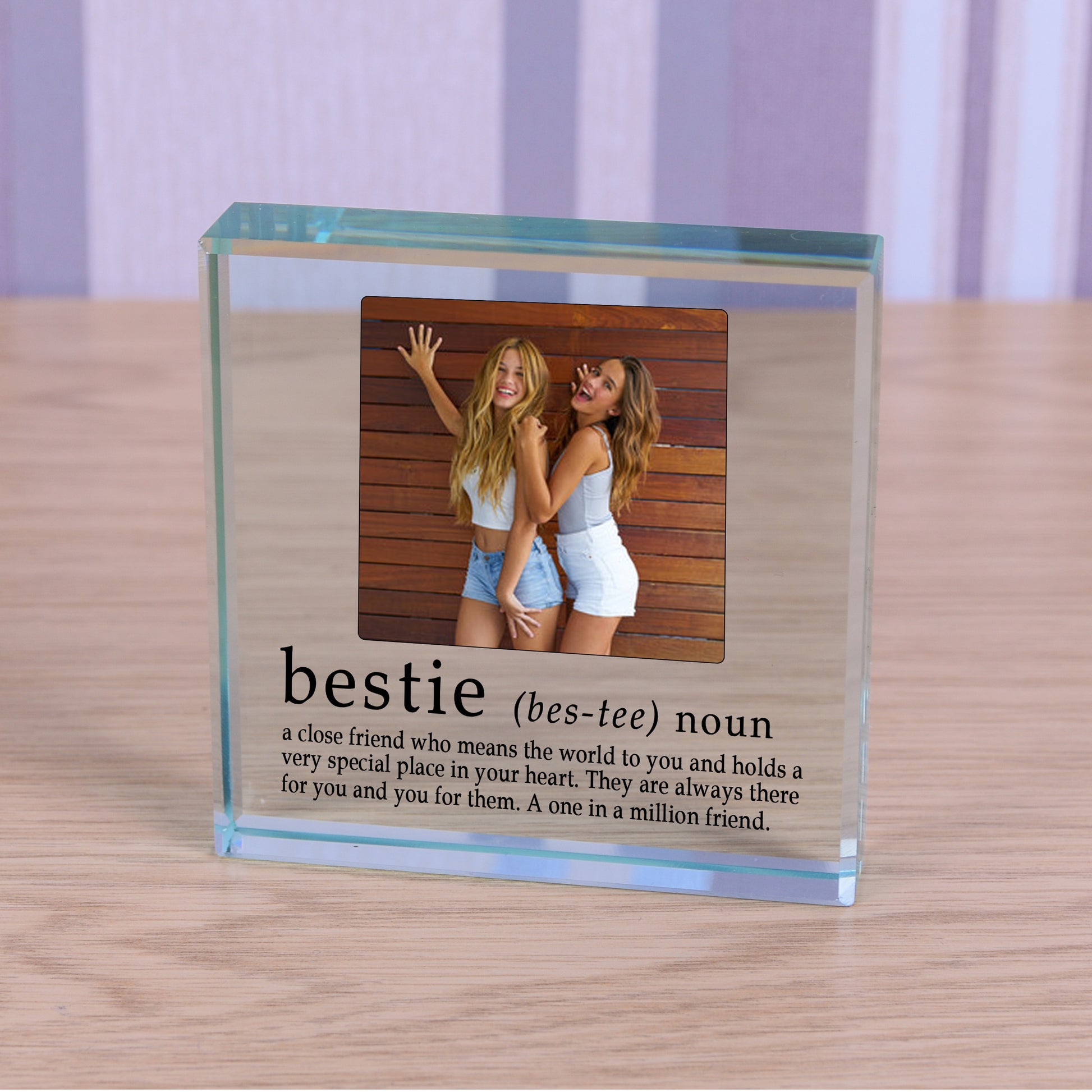 Best Friend Photo Glass Token Gift - Bestie