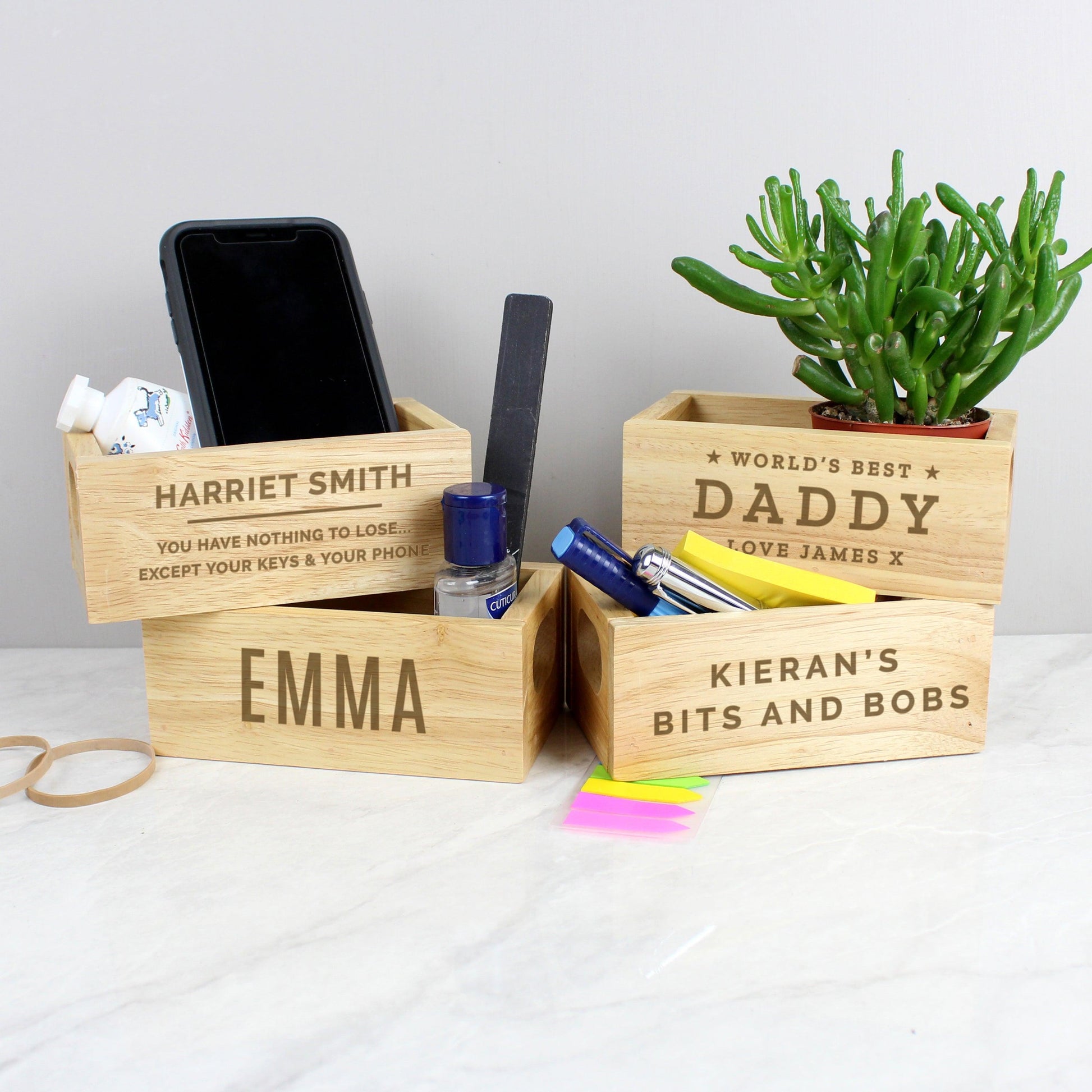 Personalised Free Text Mini Wooden Crate