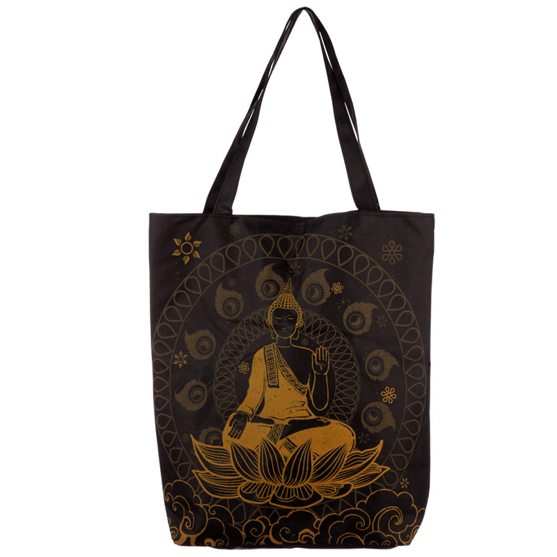 Thai Buddha Cotton Zip Up Shopping Bag - Myhappymoments.co.uk