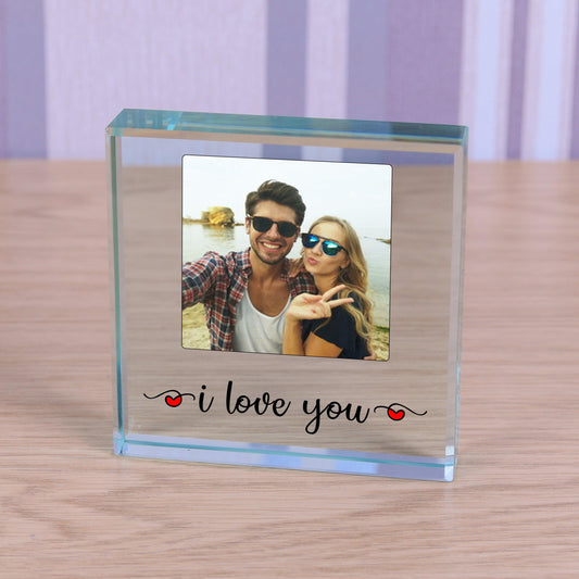 I love You Photo Glass Token