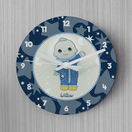 Personalised Moon and Me Moon Baby Glass Clock