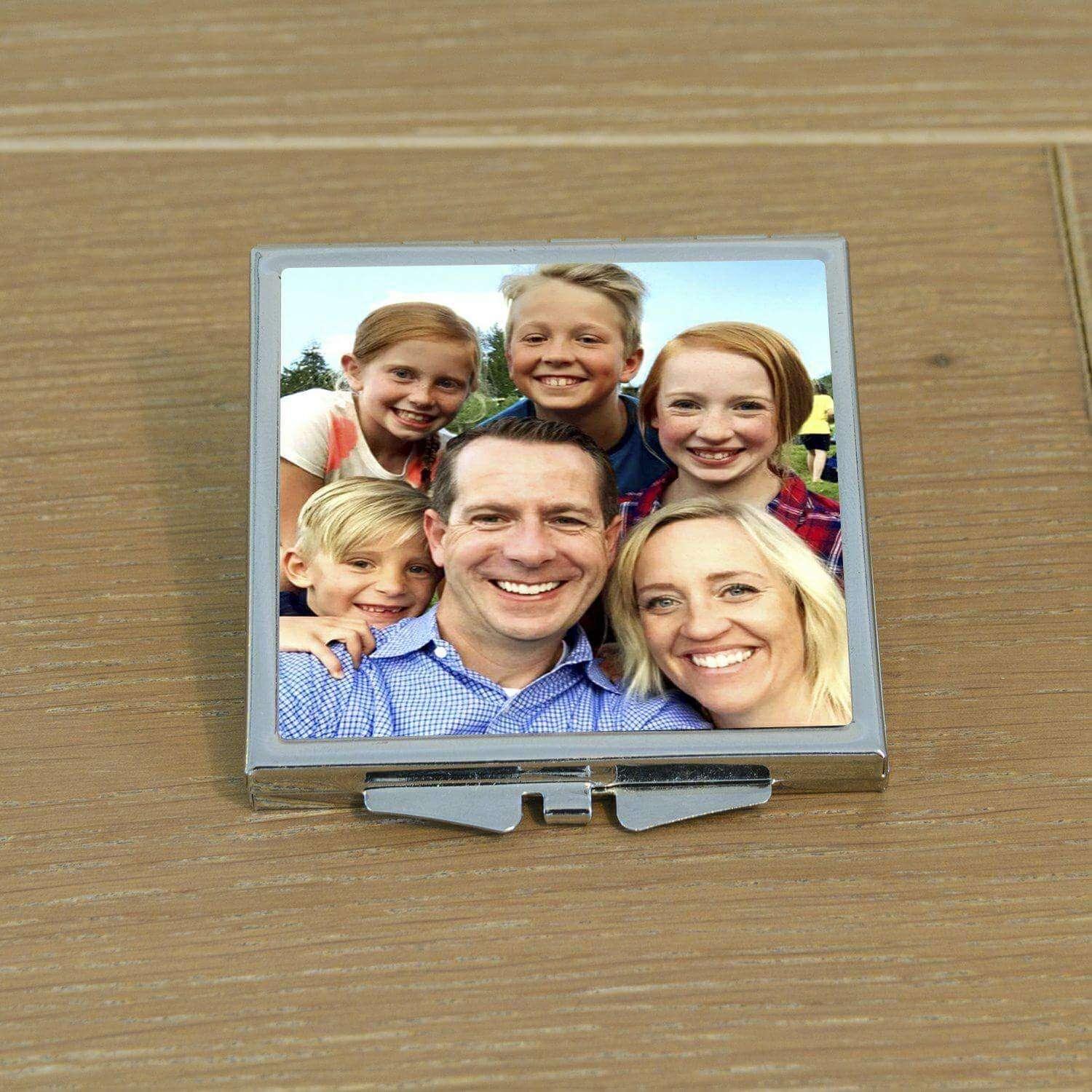 Personalised Photo Compact Mirror - Myhappymoments.co.uk