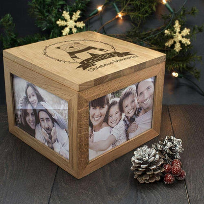 Personalised Engraved Polar Bear Christmas Memory Photo Keepsake Box - Myhappymoments.co.uk