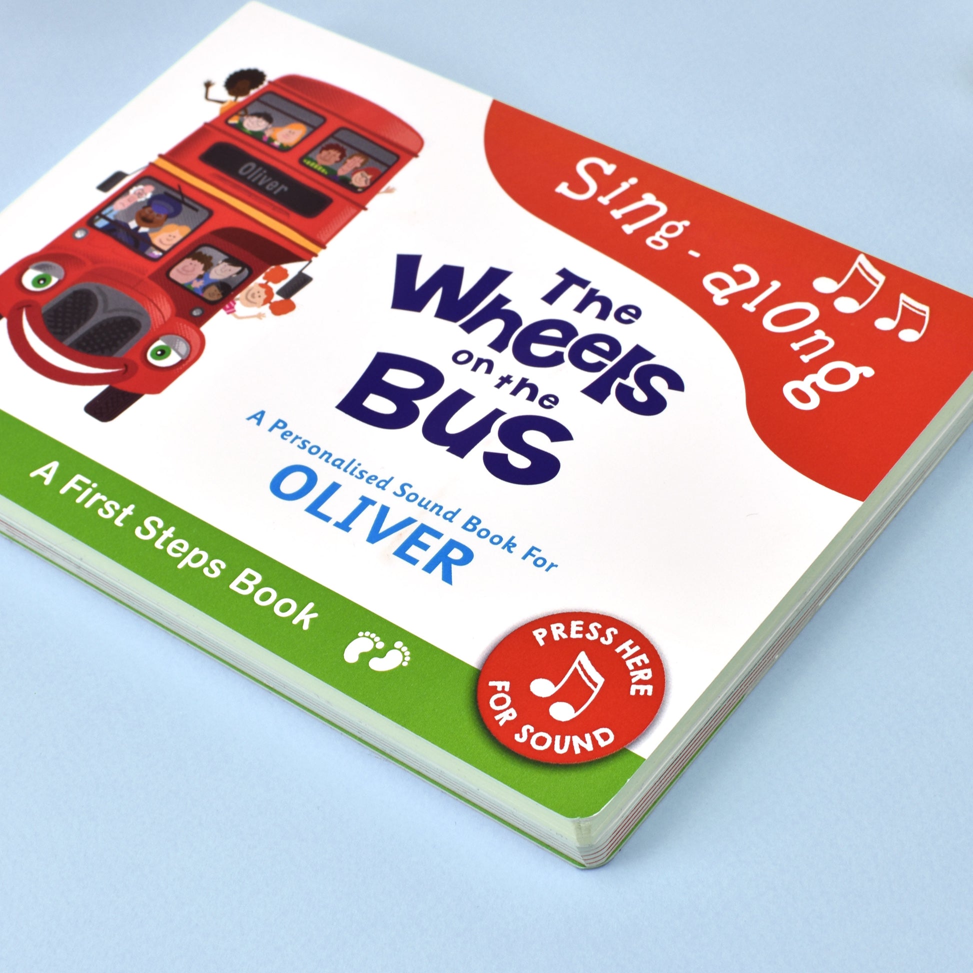 Personalised Wheels on the Bus Sound Book - Myhappymoments.co.uk