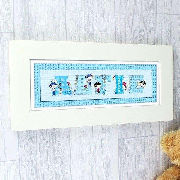 Personalised Pirate Letter Name Frame - Myhappymoments.co.uk