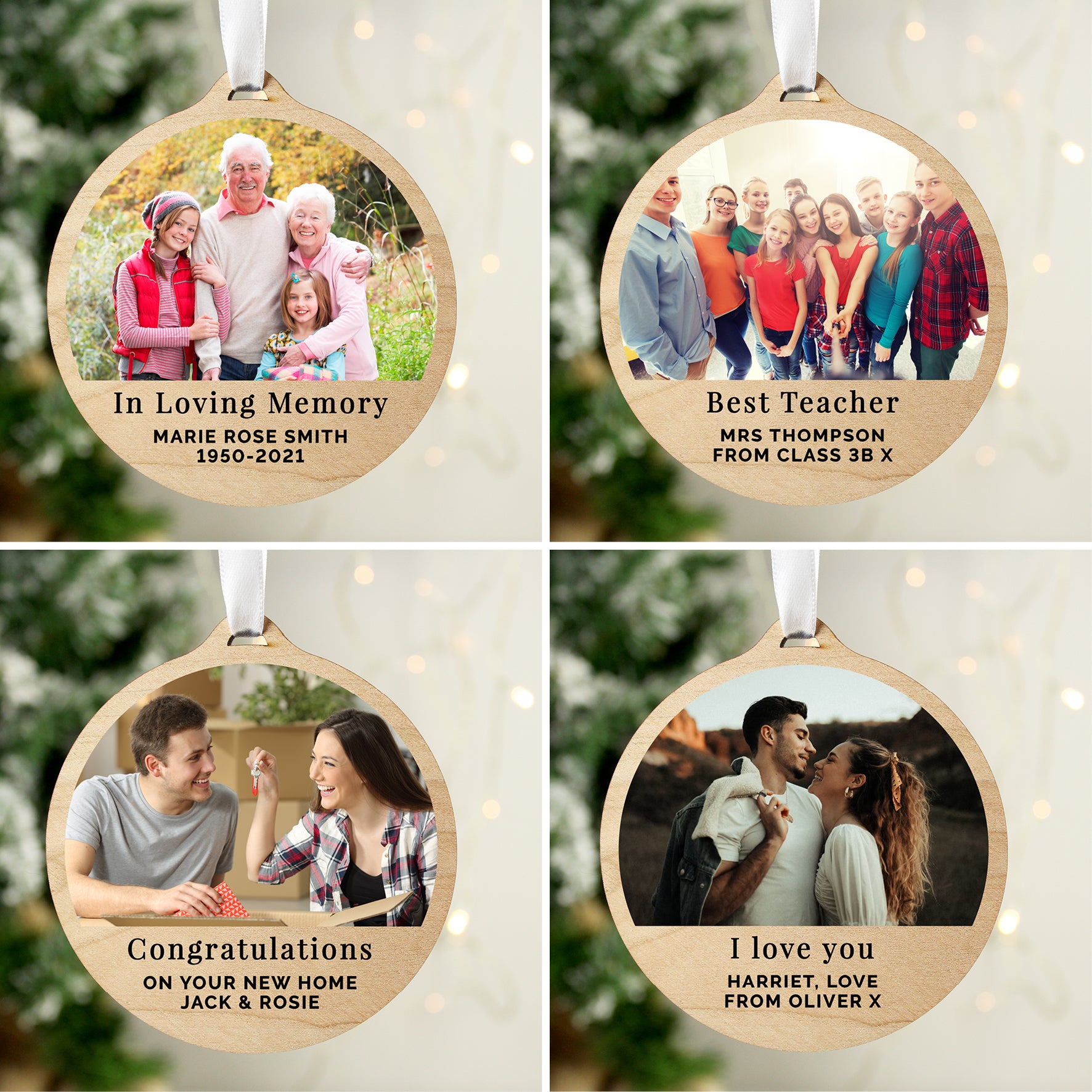 Personalised Photo Upload Christmas Decoration