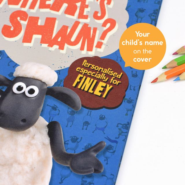 Shaun the Sheep Personalised Where's Shaun? Children’s Book - Myhappymoments.co.uk