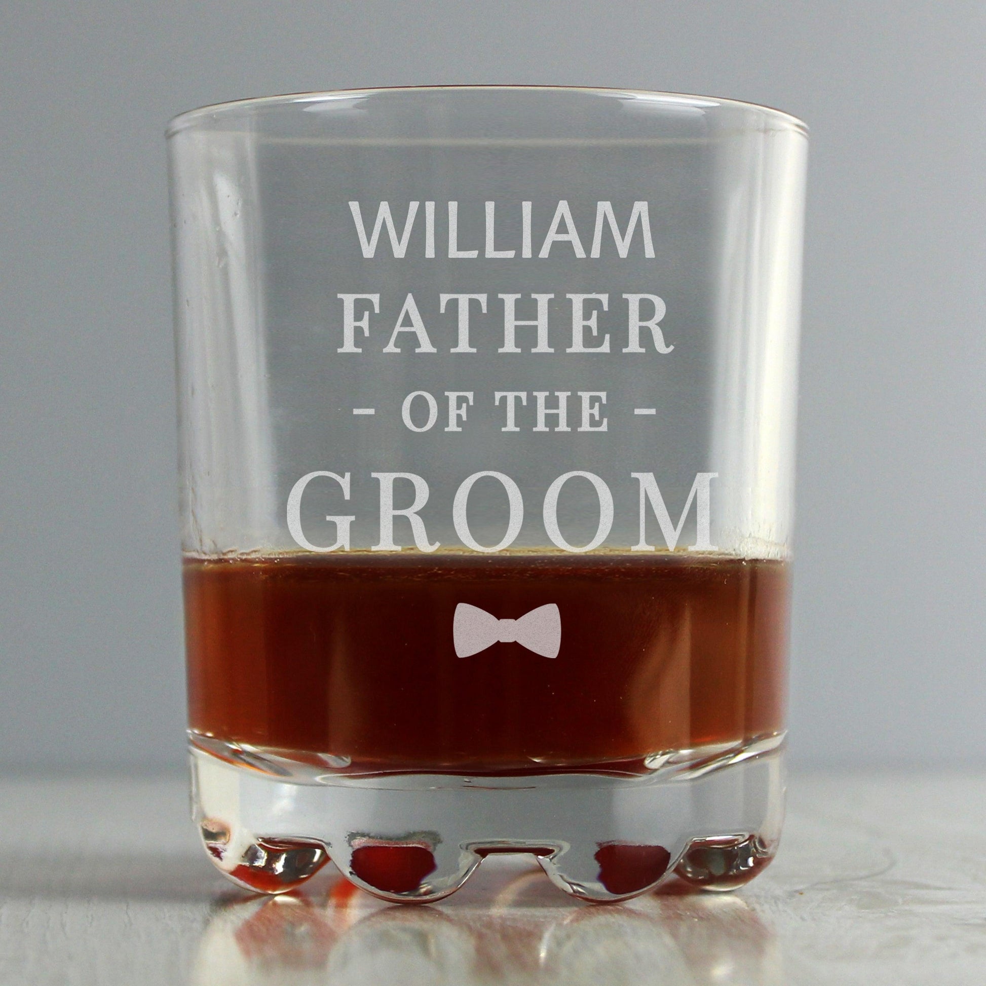 Personalised Father of the Groom Glass Tumbler